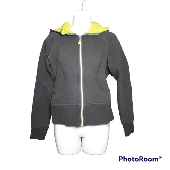 Lululemon Scuba Hoodie Size 6 Grey & Green - Picture 1 of 4